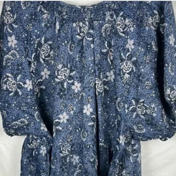 EUC Adorable Chambray Floral Torrid  Sz 2 Dress w/ pockets - Picture 7 of 8